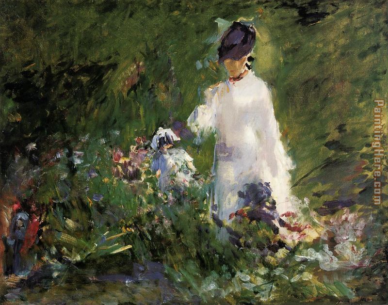 Young Woman among the Flowers painting - Edouard Manet Young Woman among the Flowers art painting
